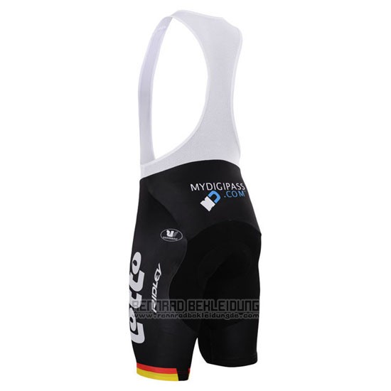 2015 Fahrradbekleidung Lotto Soudal Champion Deutschland Trikot Kurzarm und Tragerhose